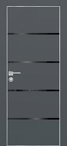 Товар Межкомнатная дверь PX-17  AL кромка с 4-х ст. Графит матовый