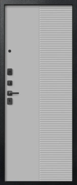 Товар Дверь V-18 Черный муар + Кашемир графит - Кашемир сильвер DIS007357