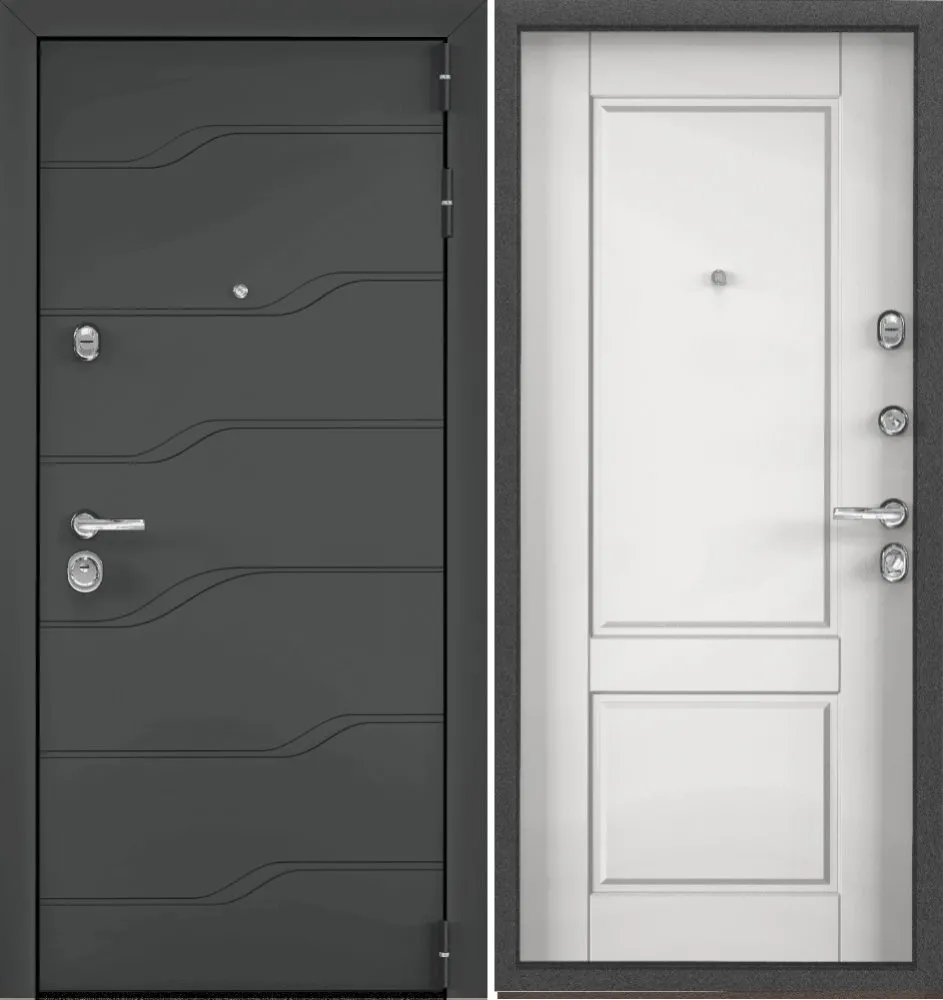 Фото Дверь Цербер 3К(Чёрный муар) Линкор Луна (Сменная панель) DIS006475